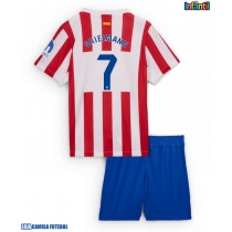 Camisa de Futebol Atletico Madrid Antoine Griezmann #7 Equipamento Principal Infantil 2025-26 Manga Curta (+ Calças curtas)